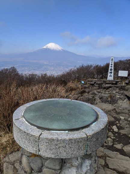 展望盤と富士山