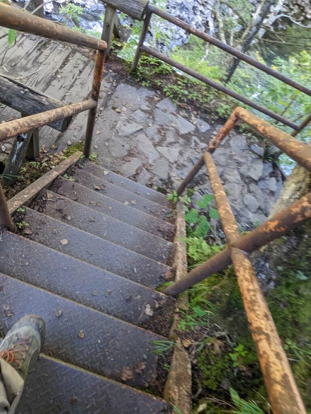 善五郎の滝 階段