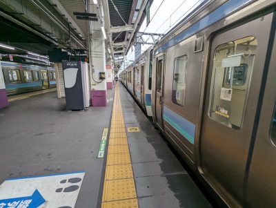 甲府駅で松本行きに乗車