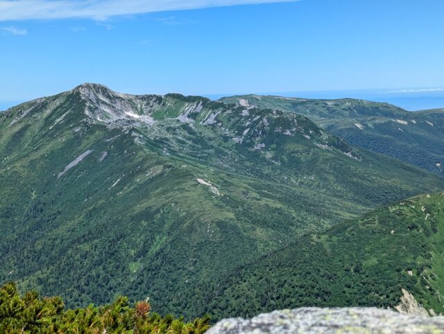 双六岳から見た黒部五郎岳