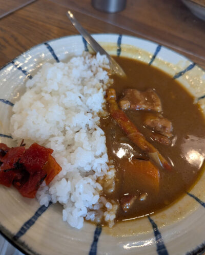 徳沢園みちくさ食堂の山の手作りカレー
